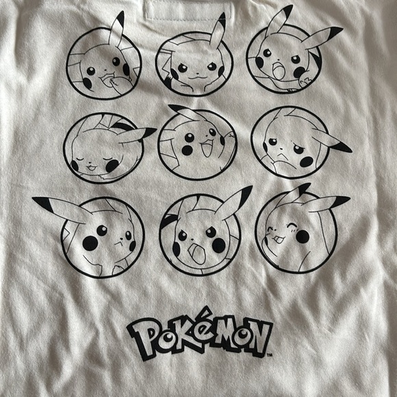 ZARA PIKACHU POKÉMON™ T-SHIRT Kids Ecru Cream Cotton Graphic Tee NWT Size 9 - 10 - Picture 10 of 11